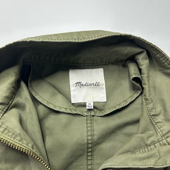 Madewell Fleet Jacket Military Army Green Chore Coat Size XS Canvas Zip Outdoor - Picture 8 of 8